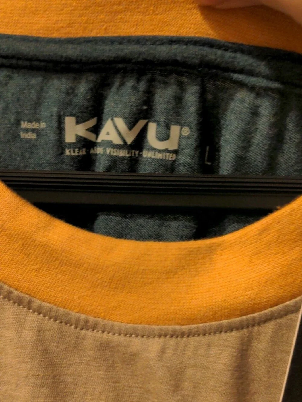 Kavu Teal, Tan & Mustard Colorblock Pocket T-Shirt Dress - Picture 3 of 4